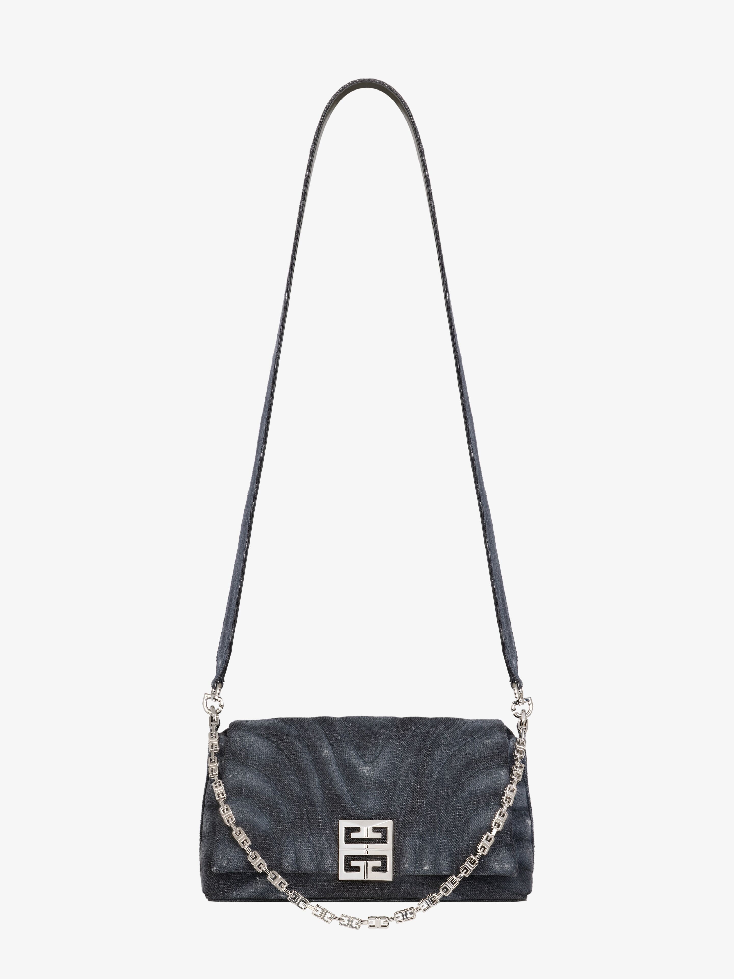 SMALL 4G SOFT BAG IN QUILTED DENIM - 3