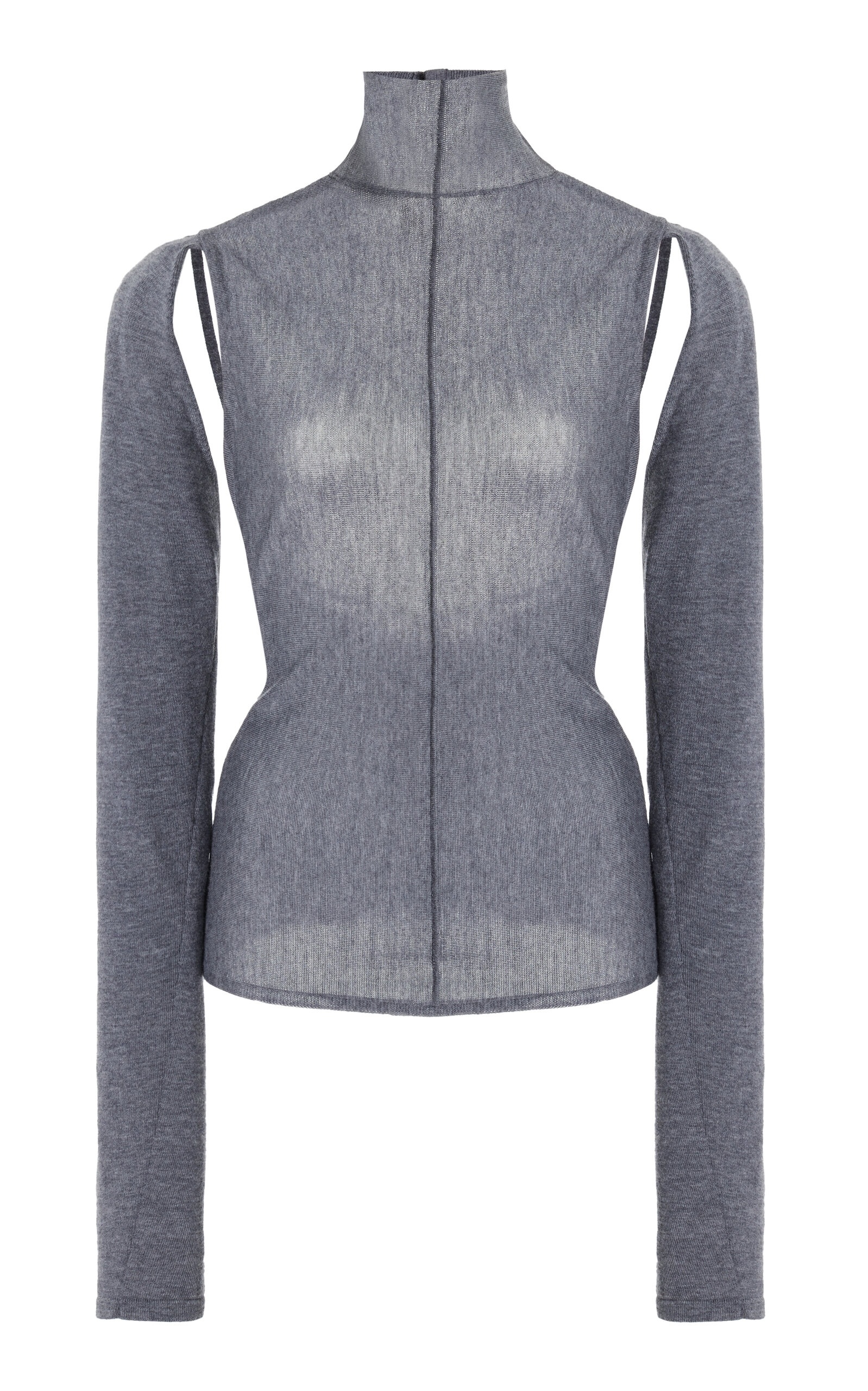 Marlowe Cutout Wool Sweater grey - 1