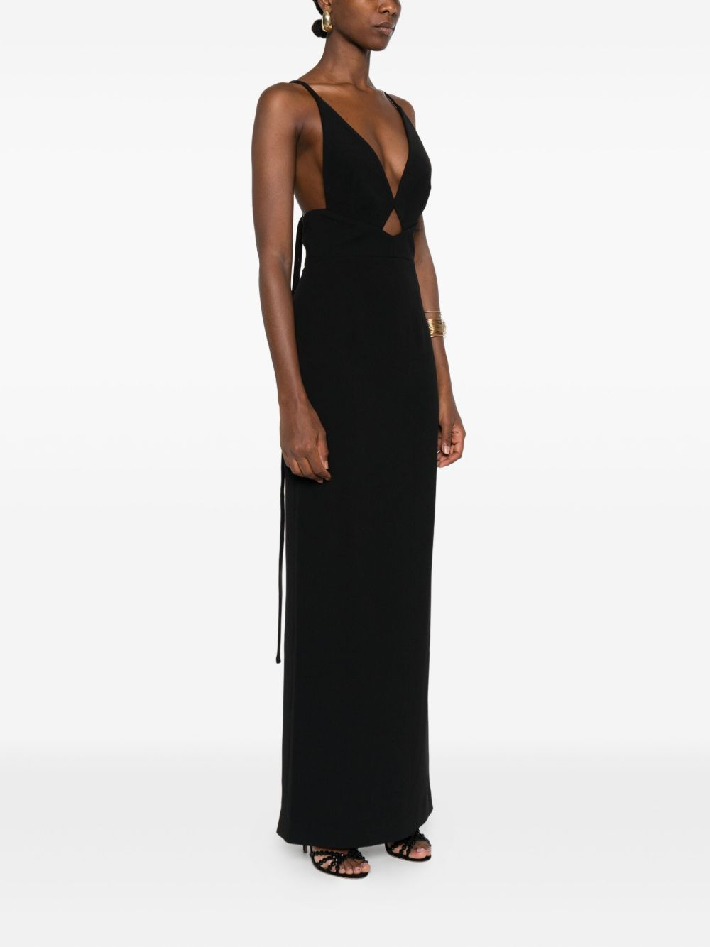 Milly cross-back maxi dress - 3