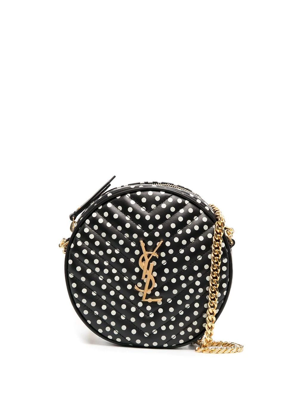 Vinyle polka dot crossbody bag - 1