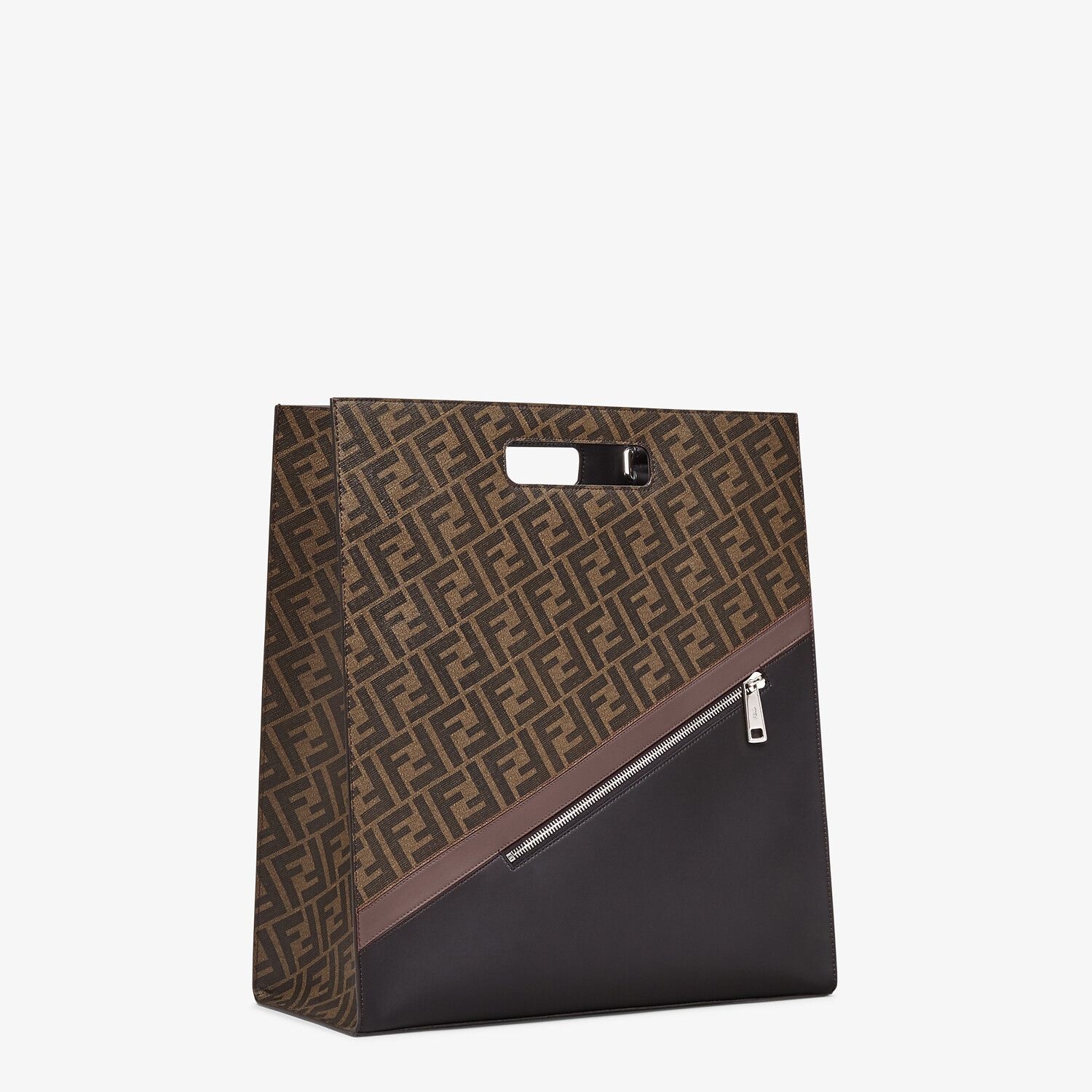 Brown fabric shopping bag - 3