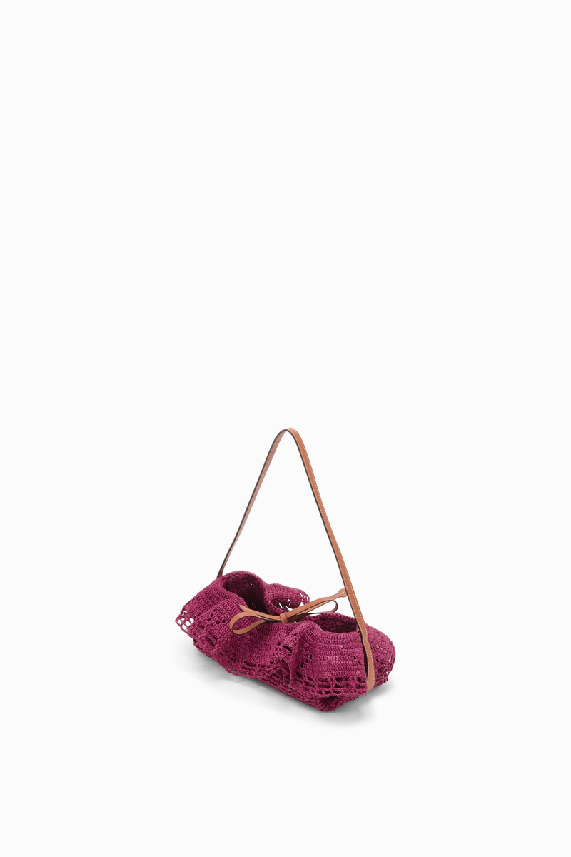 ULLA JOHNSON Marina Raffia Ruffle Pouchette outlook