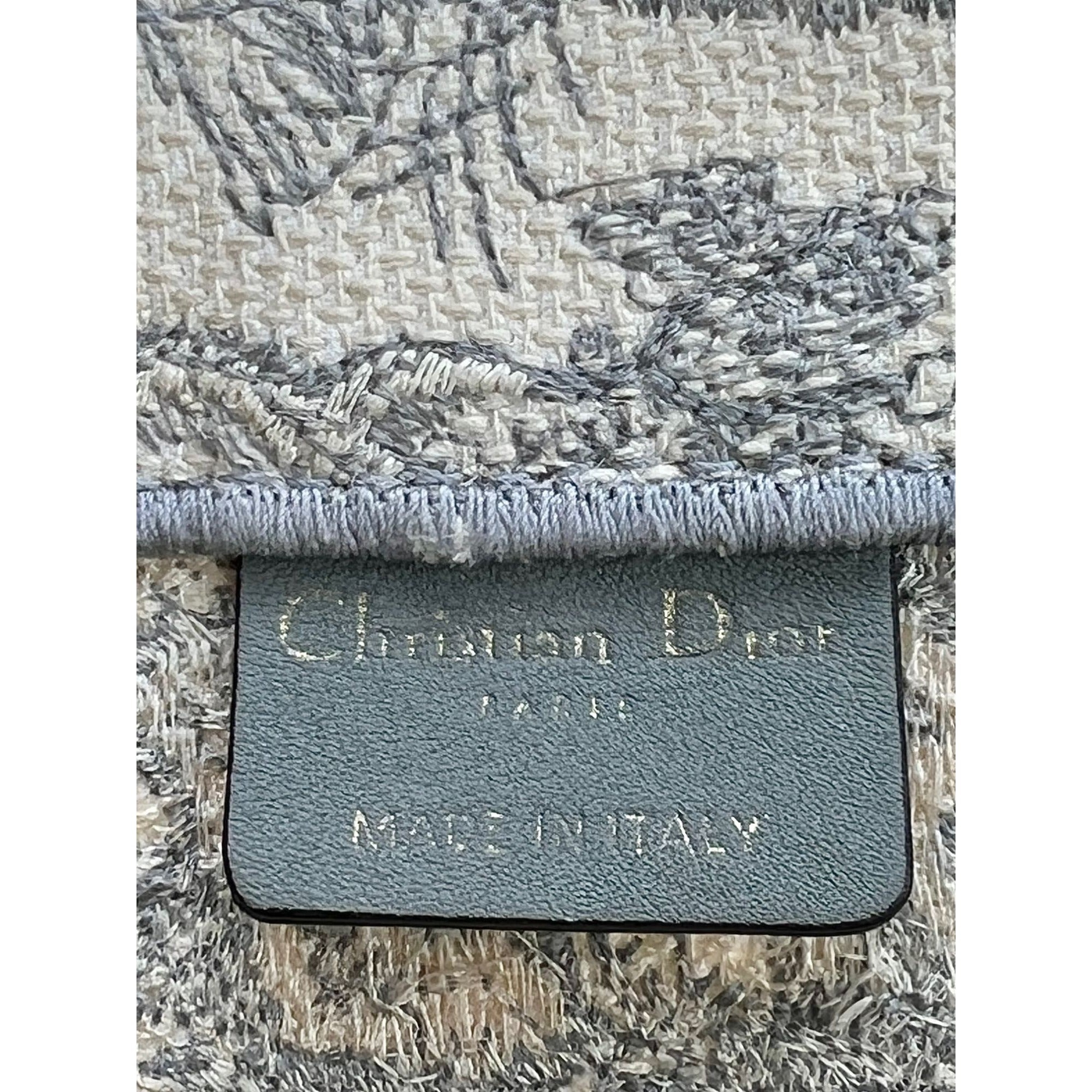 CHRISTIAN DIOR Canvas Embroidered Medium Dioriviera Grey Tote - 10