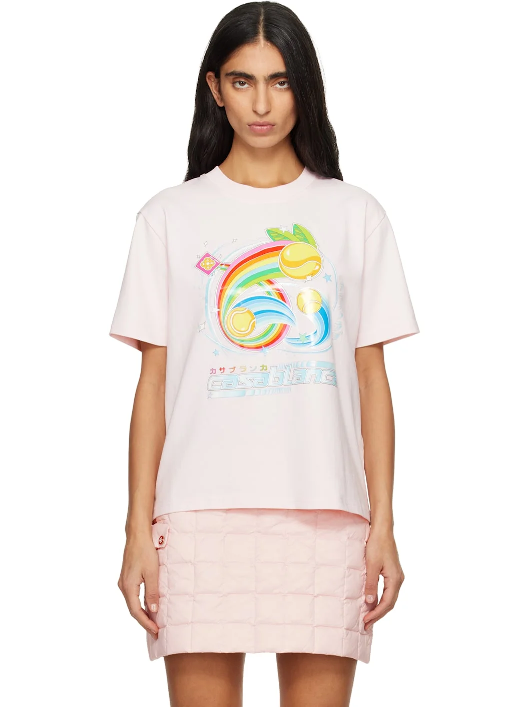 Pink Manga Tennis Ball Short Sleeve T‑shirt - 1