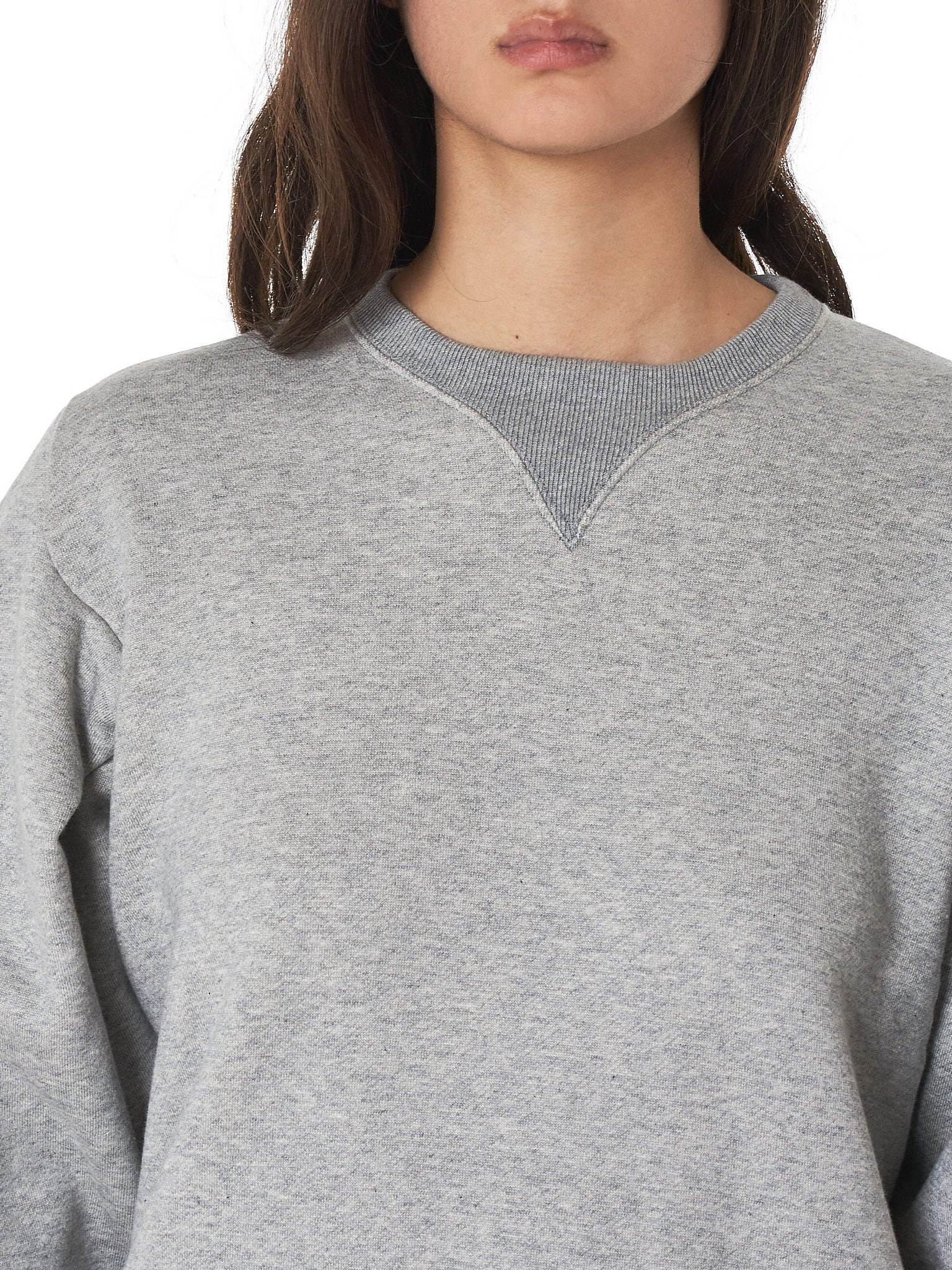 Curled Shoulder Crewneck Pullover - 6