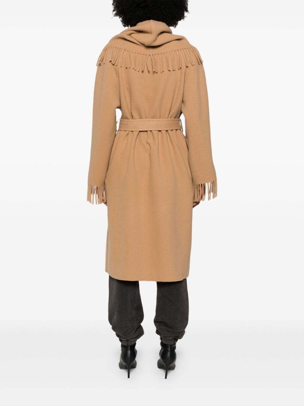 fringed hooded coat - 4