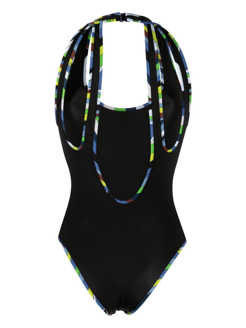 Iride-print cut-out swimsuit - 2