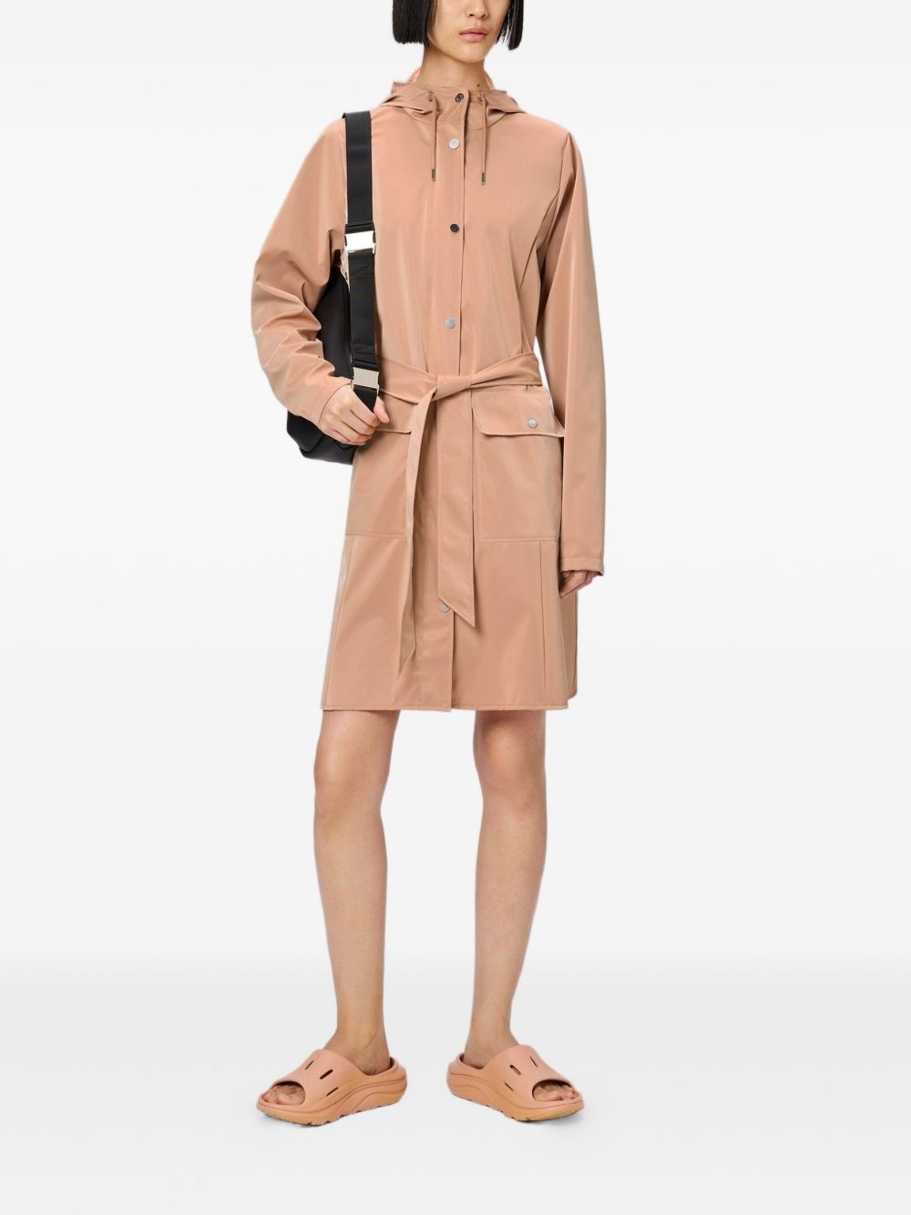 hooded trench coat - 2