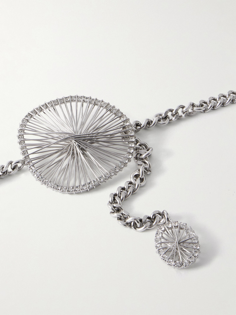 Vildya Crystal-embellished Silver-tone Belt 3