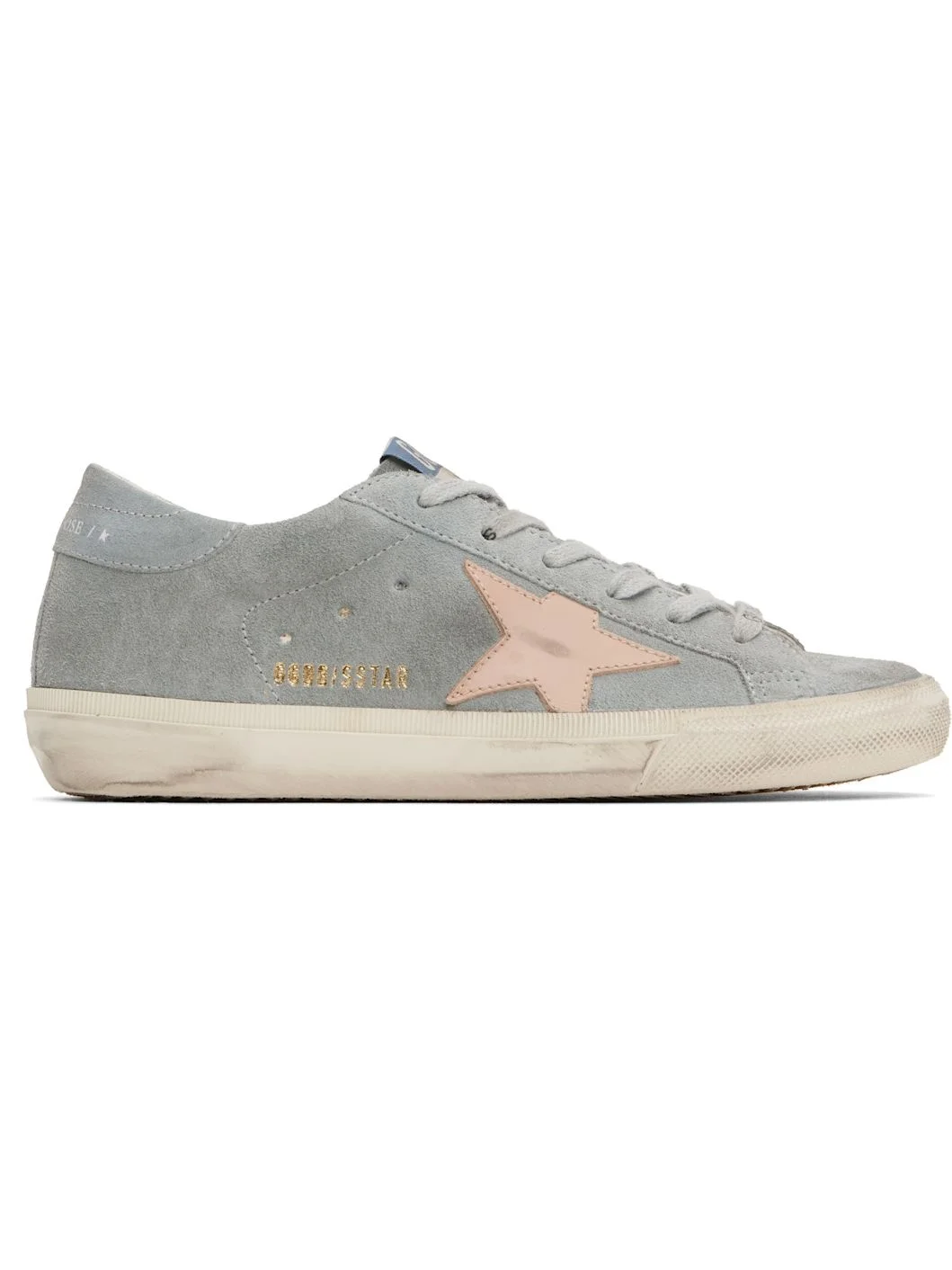 Gray & Pink Super Star Double Foxing Sneakers - 1