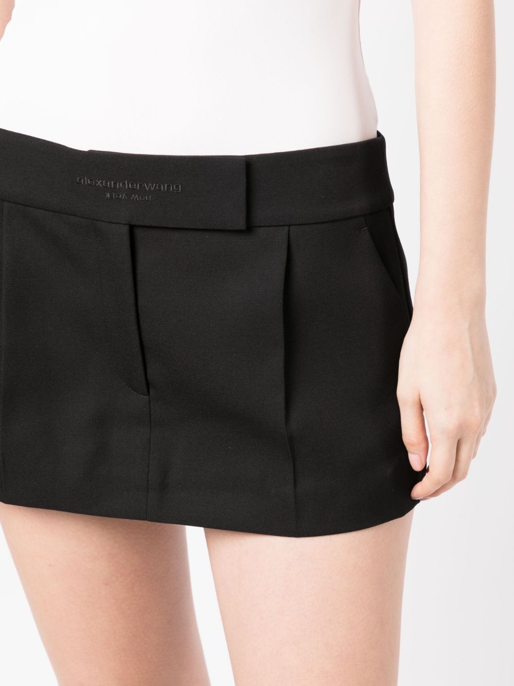tailored wool mini skorts - 5