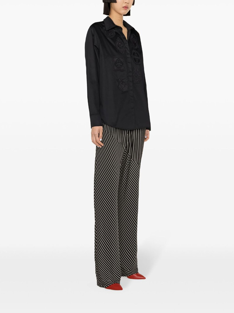 crochet-detail long-sleeve shirt 3