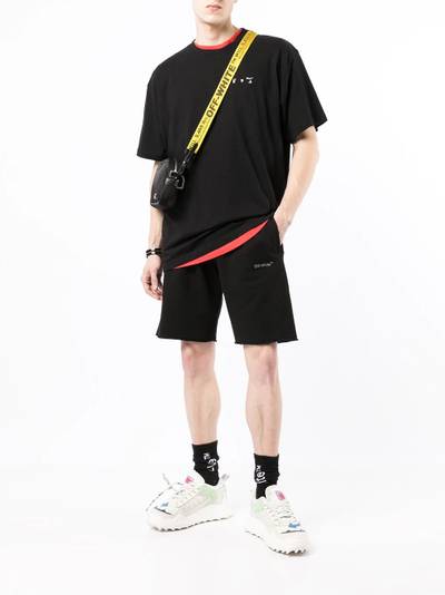 Off-White Diag-stripe cotton shorts outlook