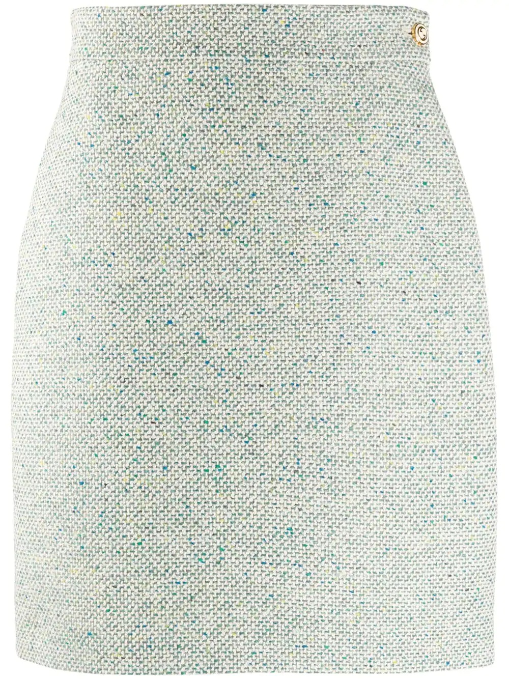 textured high-waisted skirt - 1