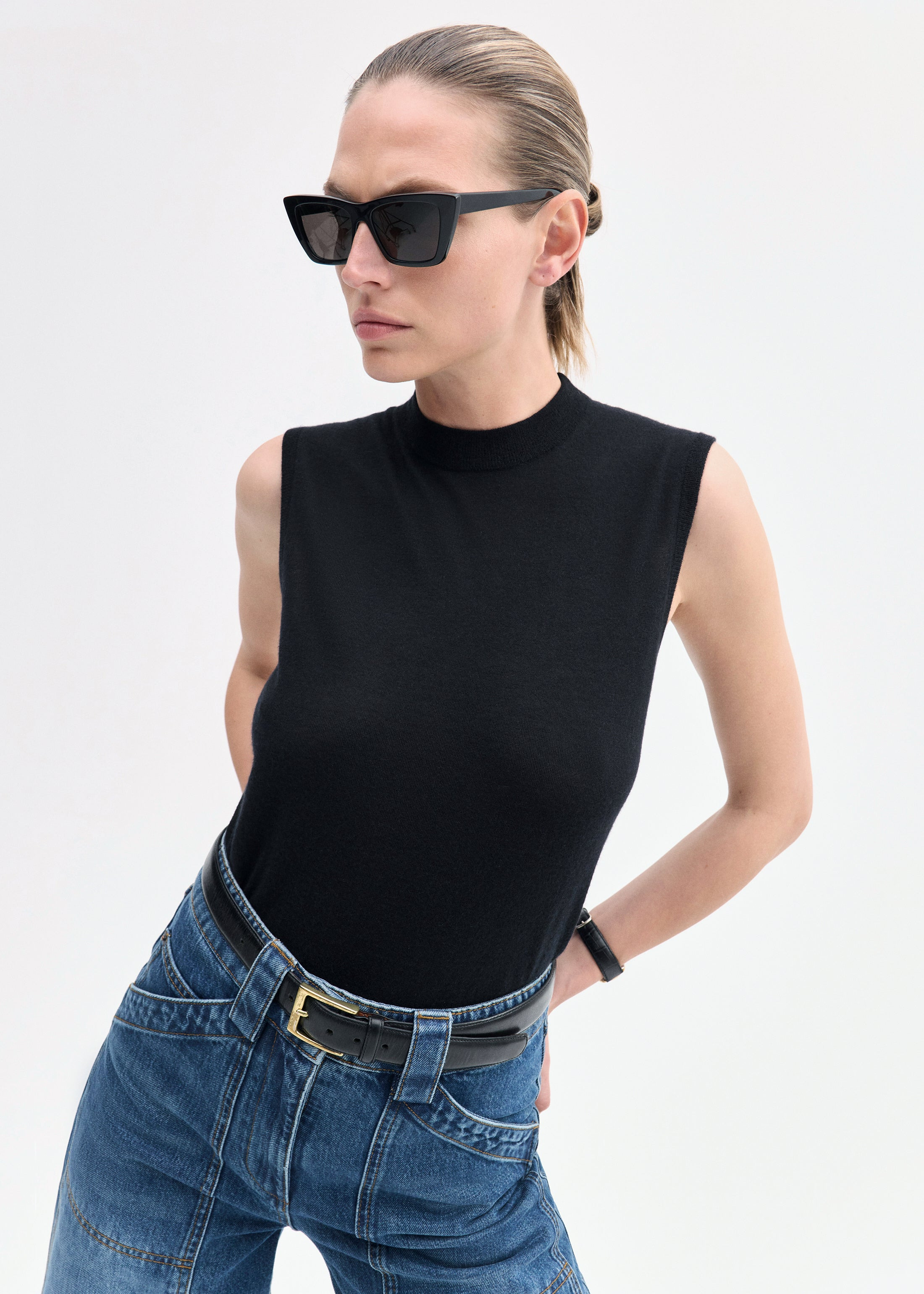 Shell Tank in Fine Cashmere - 2