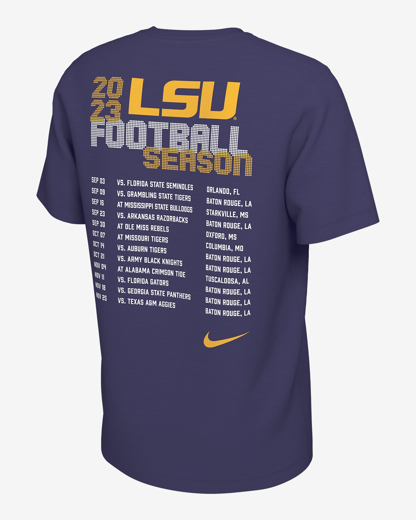 LSU Schedule Nike Men's College T-Shirt - 2