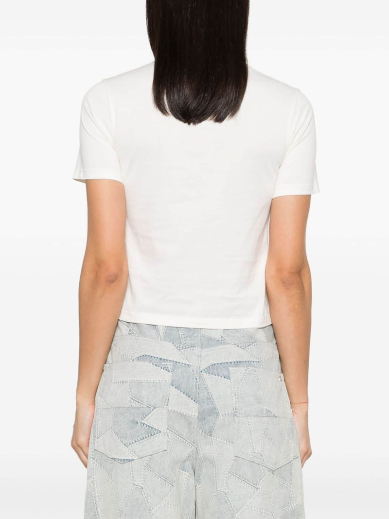 logo-embroidered cotton T-shirt 4