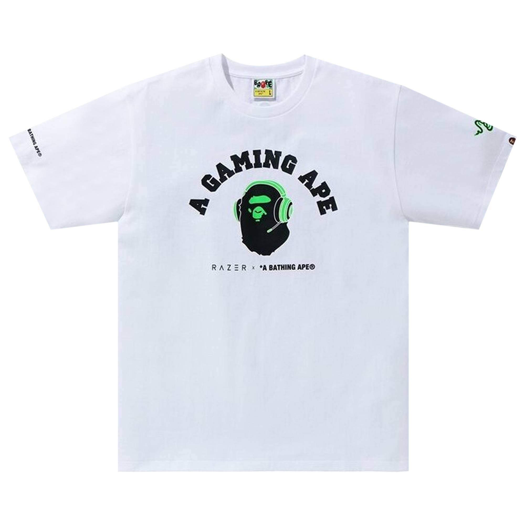 BAPE Thermography Polygon College Tee White