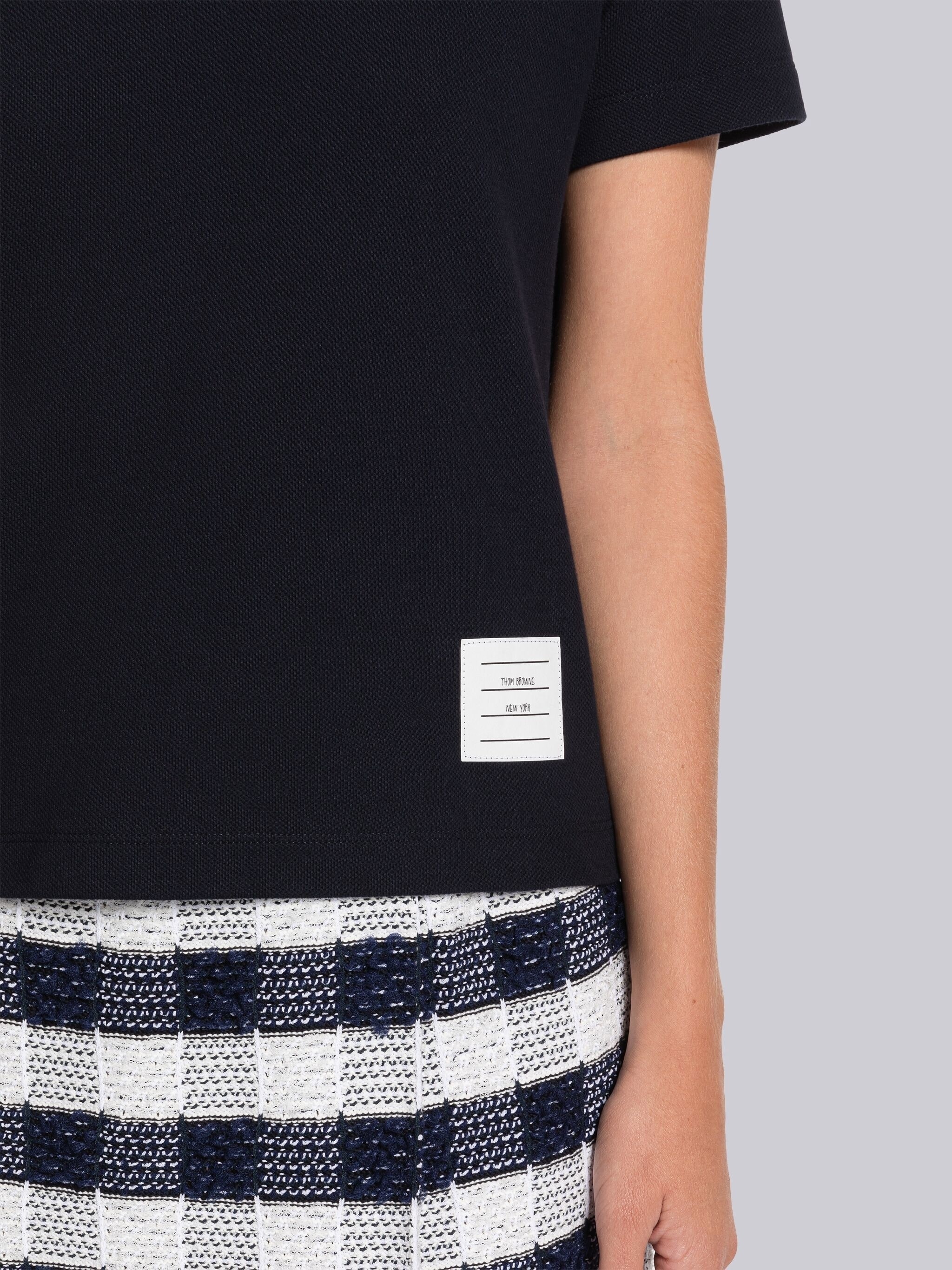 Pique Boucle Anchor Embroidery Tee - 6