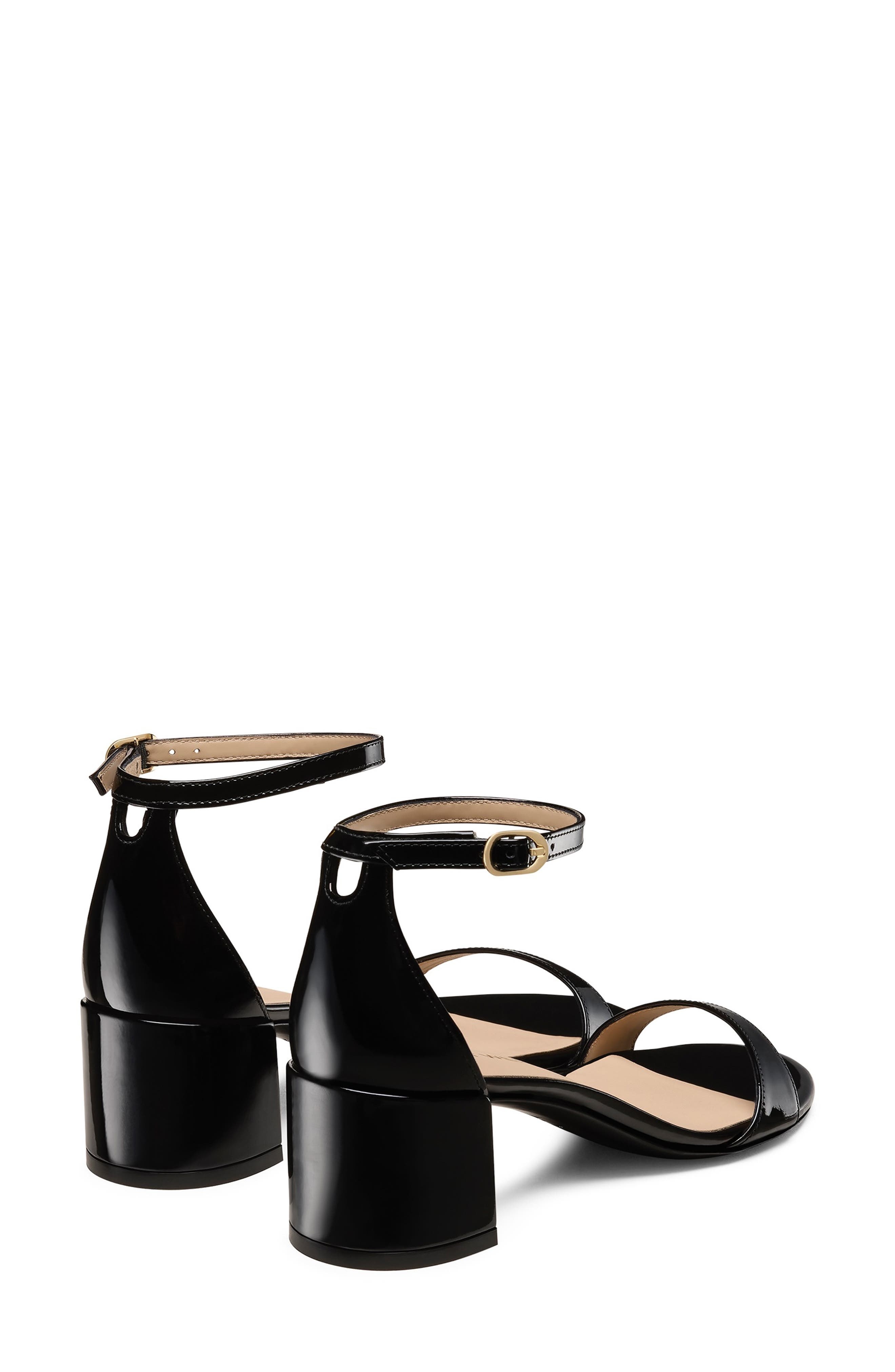 Stuart Weitzman Nudist Block Heel Sandal in Black at Nordstrom - 2
