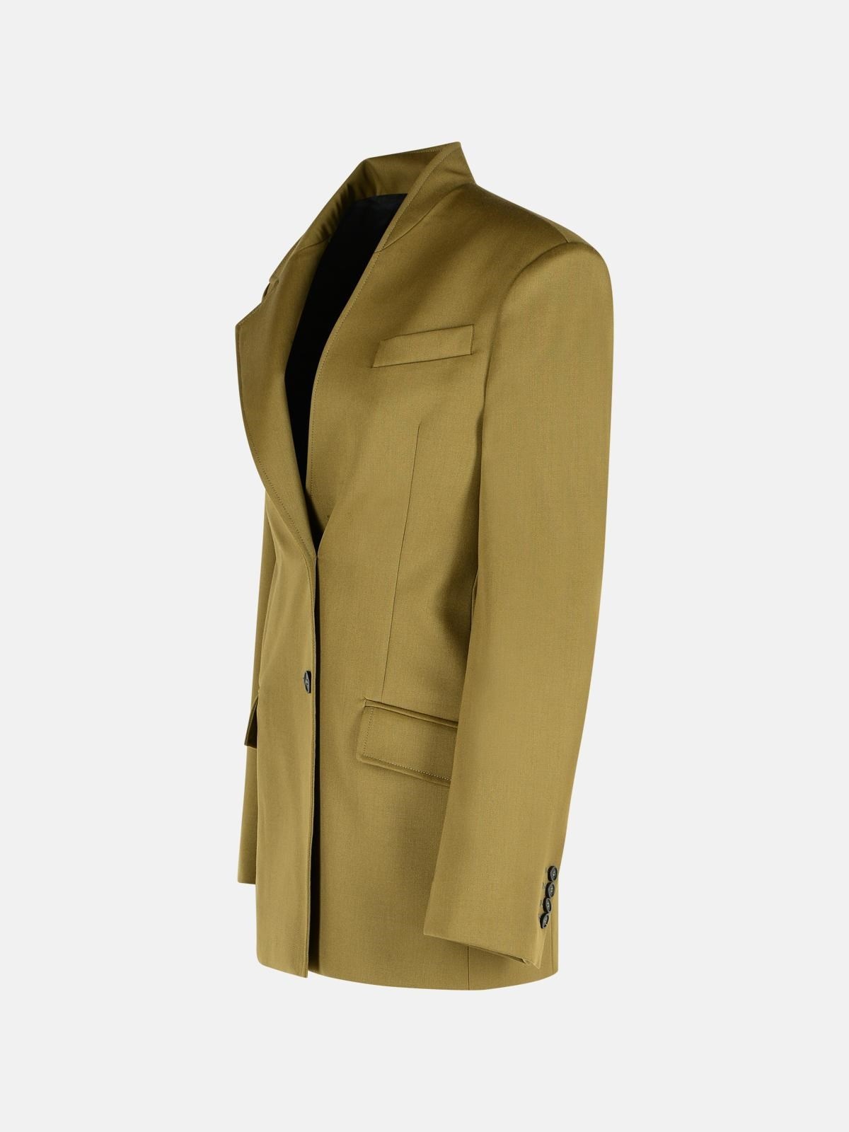 GREEN VIRGIN WOOL BLAZER - 2