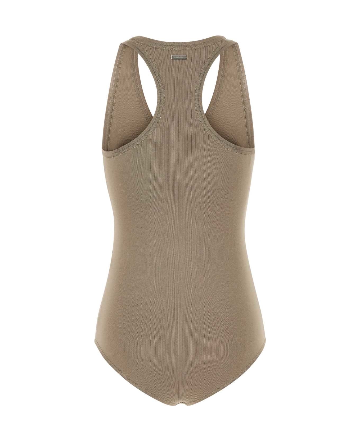 Cappuccino Stretch Viscose Blend Bodysuit - 2