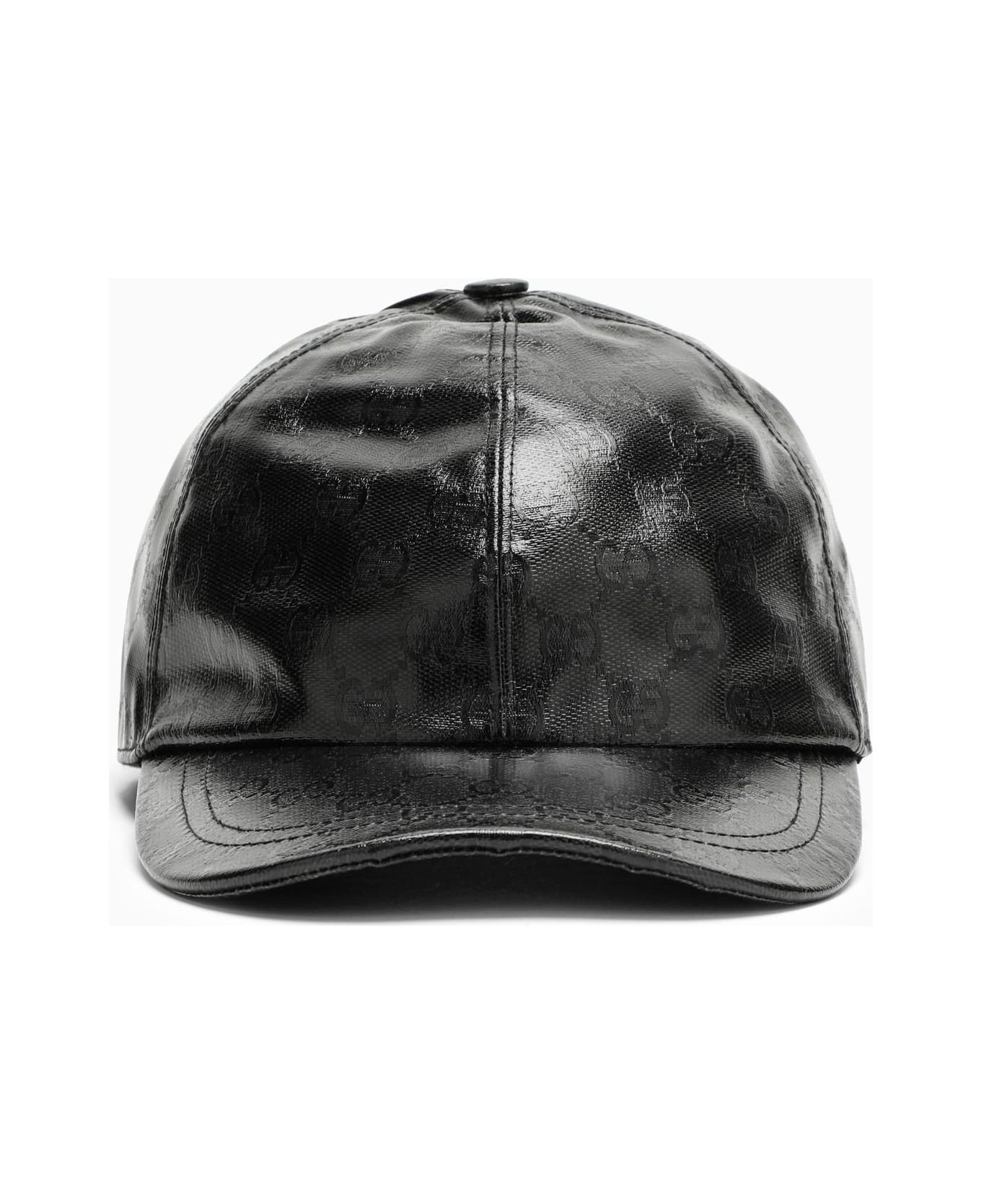 Black Hat With All-over Logo - 2