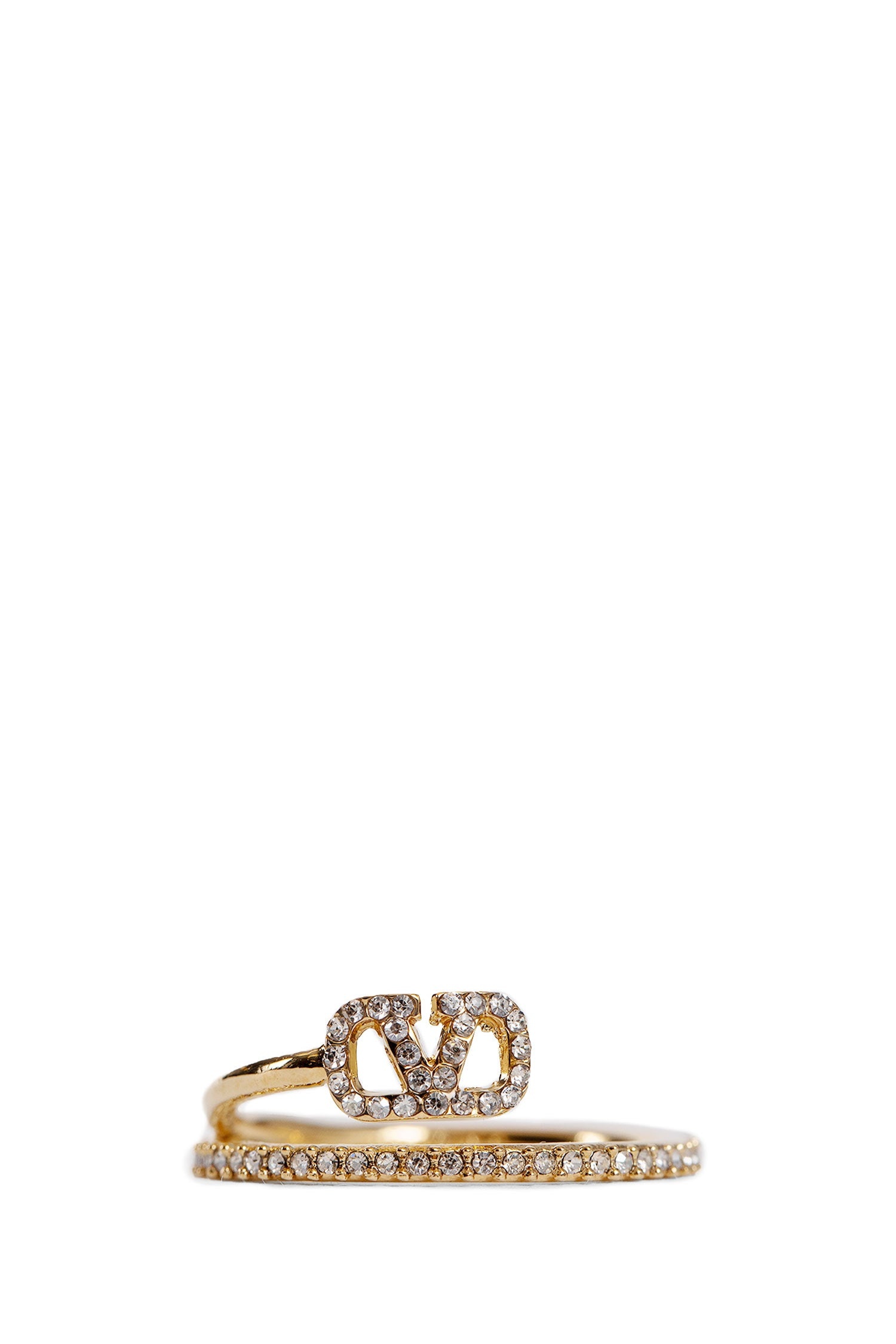 Valentino Vlogo-Signature-Metal-Ring-With-Swarovski