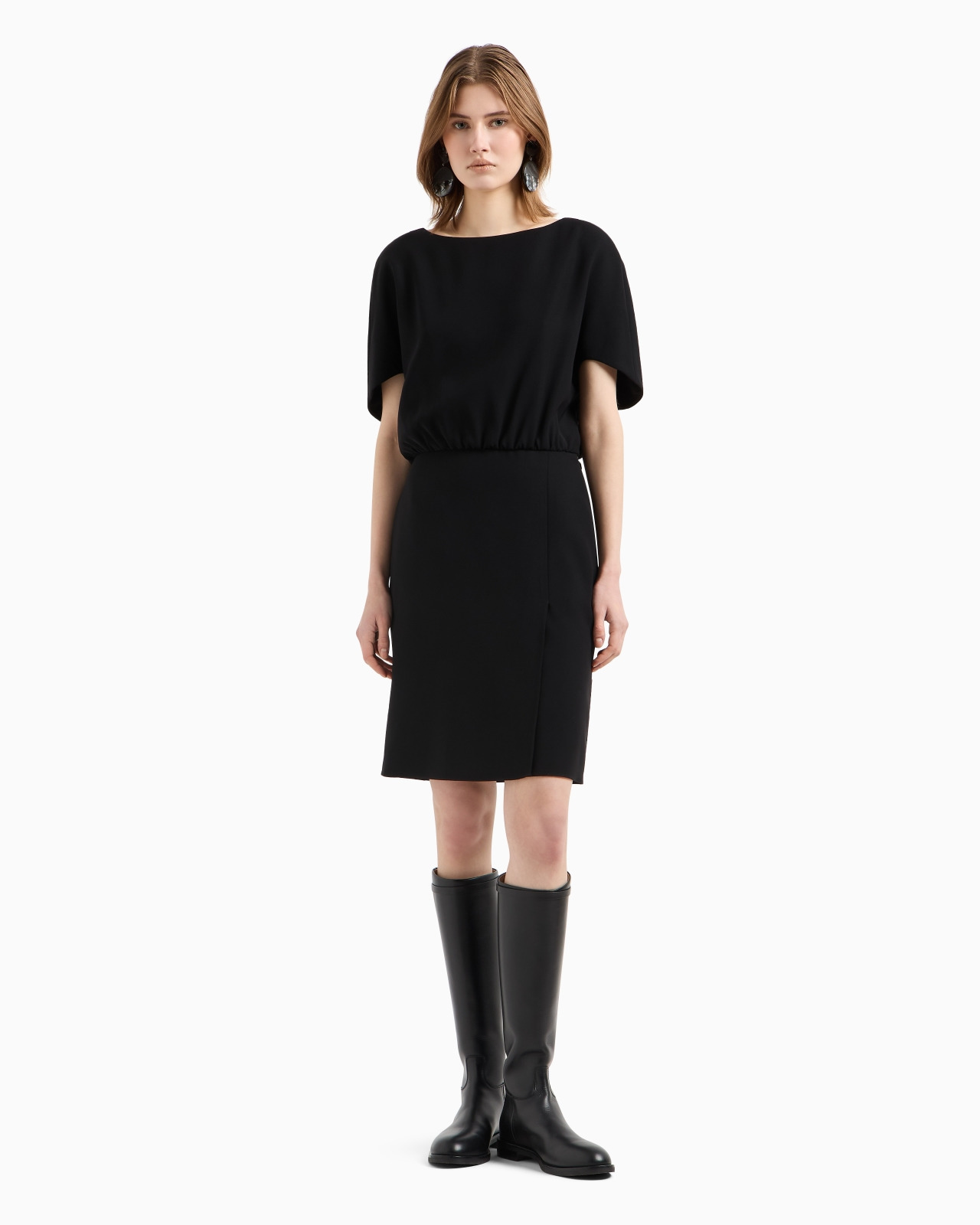TECHNICAL CADY DRESS WITH BATWING SLEEVES - 4