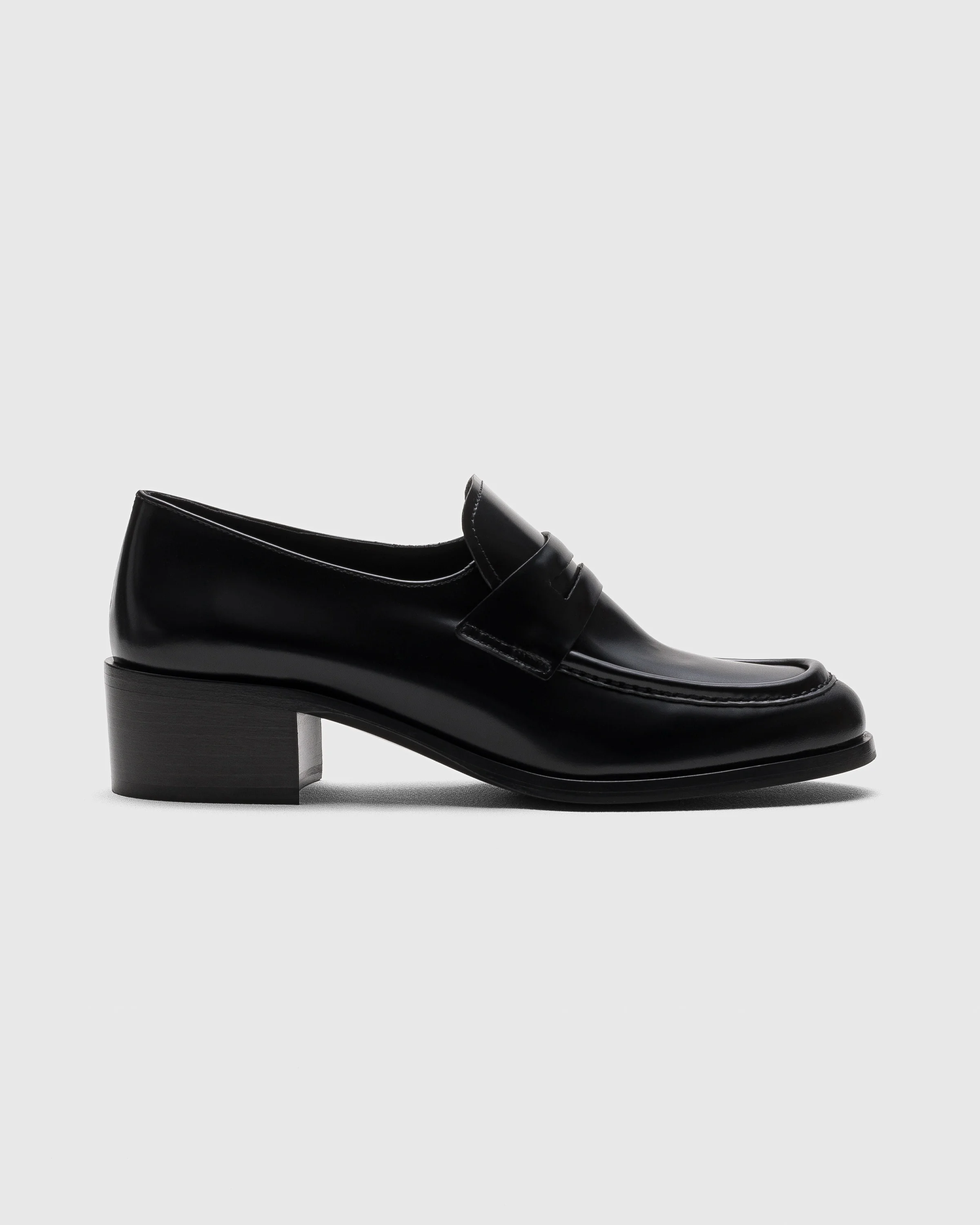 Polished Fumé Leather Loafer - 1