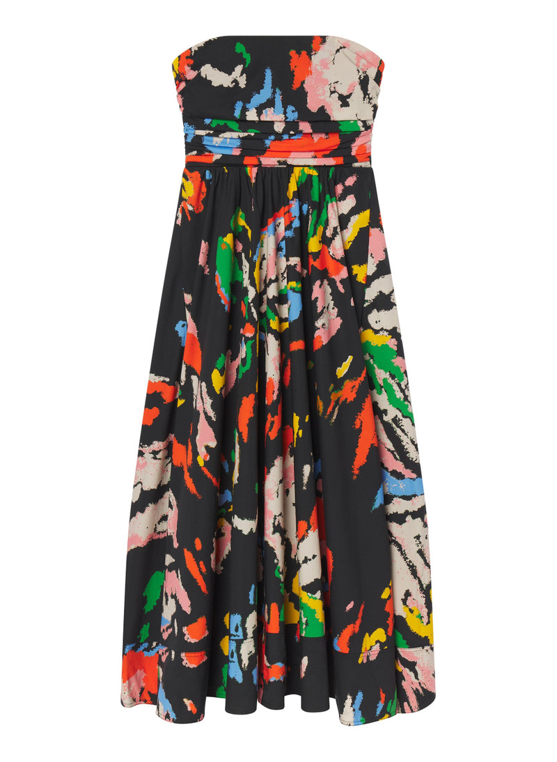 Tate Strapless Printed Midi Dress 1