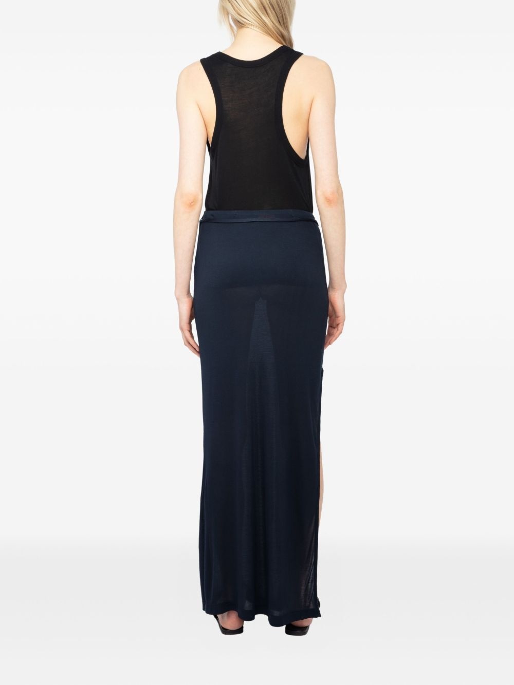 side-slit maxi skirt - 4