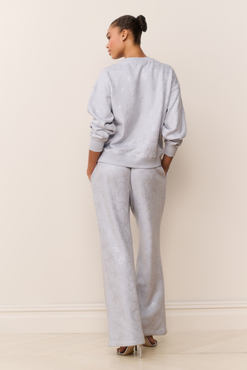 Momo Bow Embellished Fleece Sweatpants 4