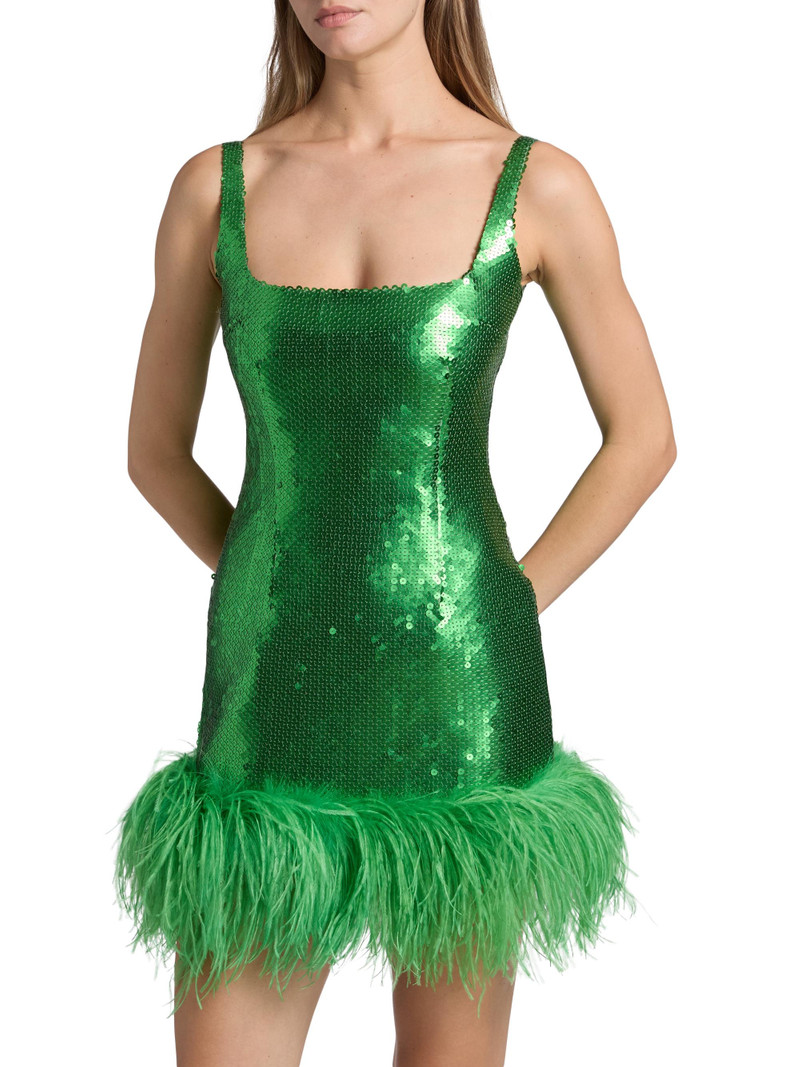 Women's Sior Feather-Trimmed Sequined Minidress - Giada 3