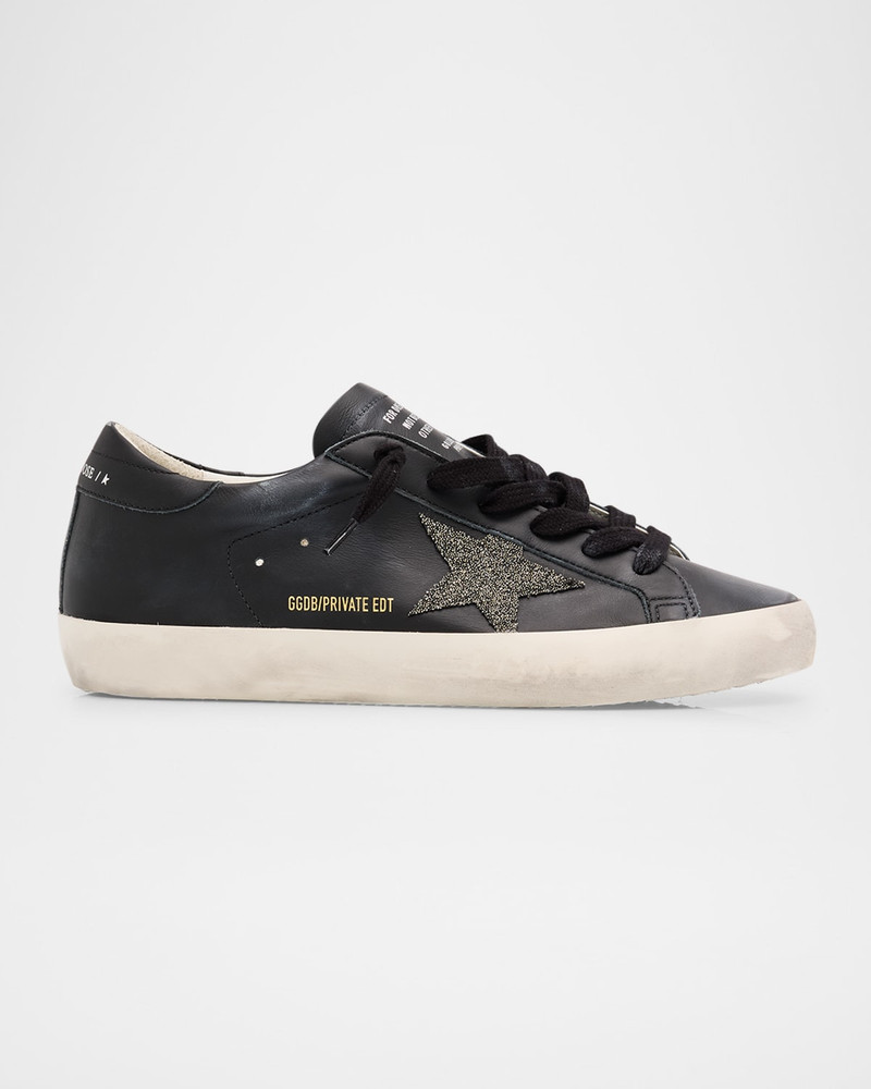 Super-Star Swarovski Leather Low-Top Sneakers 1
