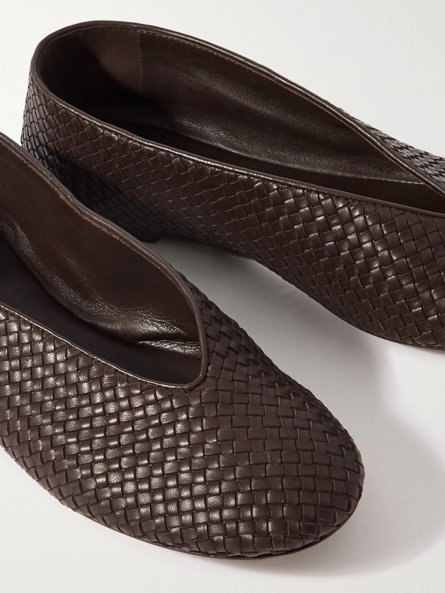 Intrecciato leather ballet flats Brown - 4