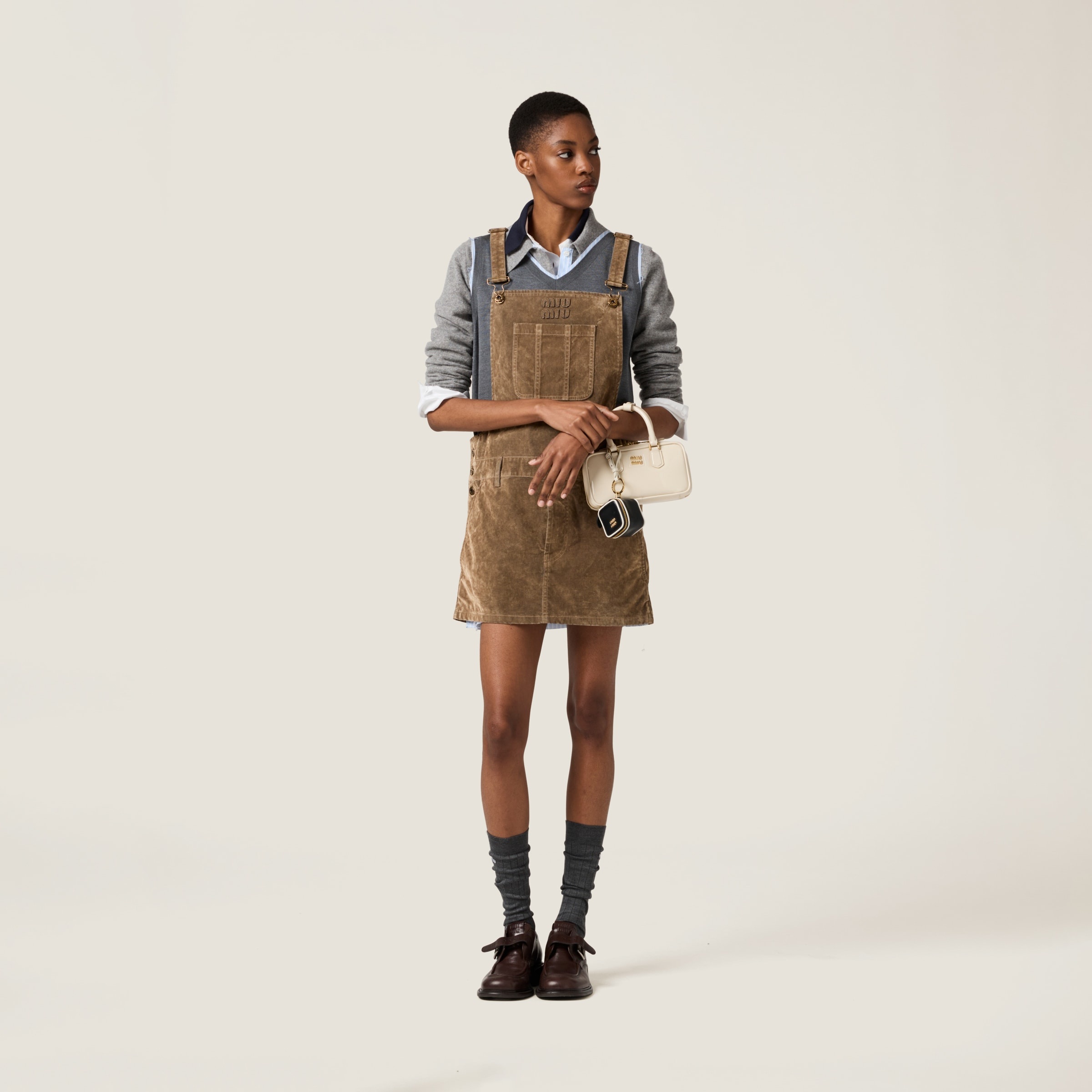 Washed flocked chambray mini-dress - 2