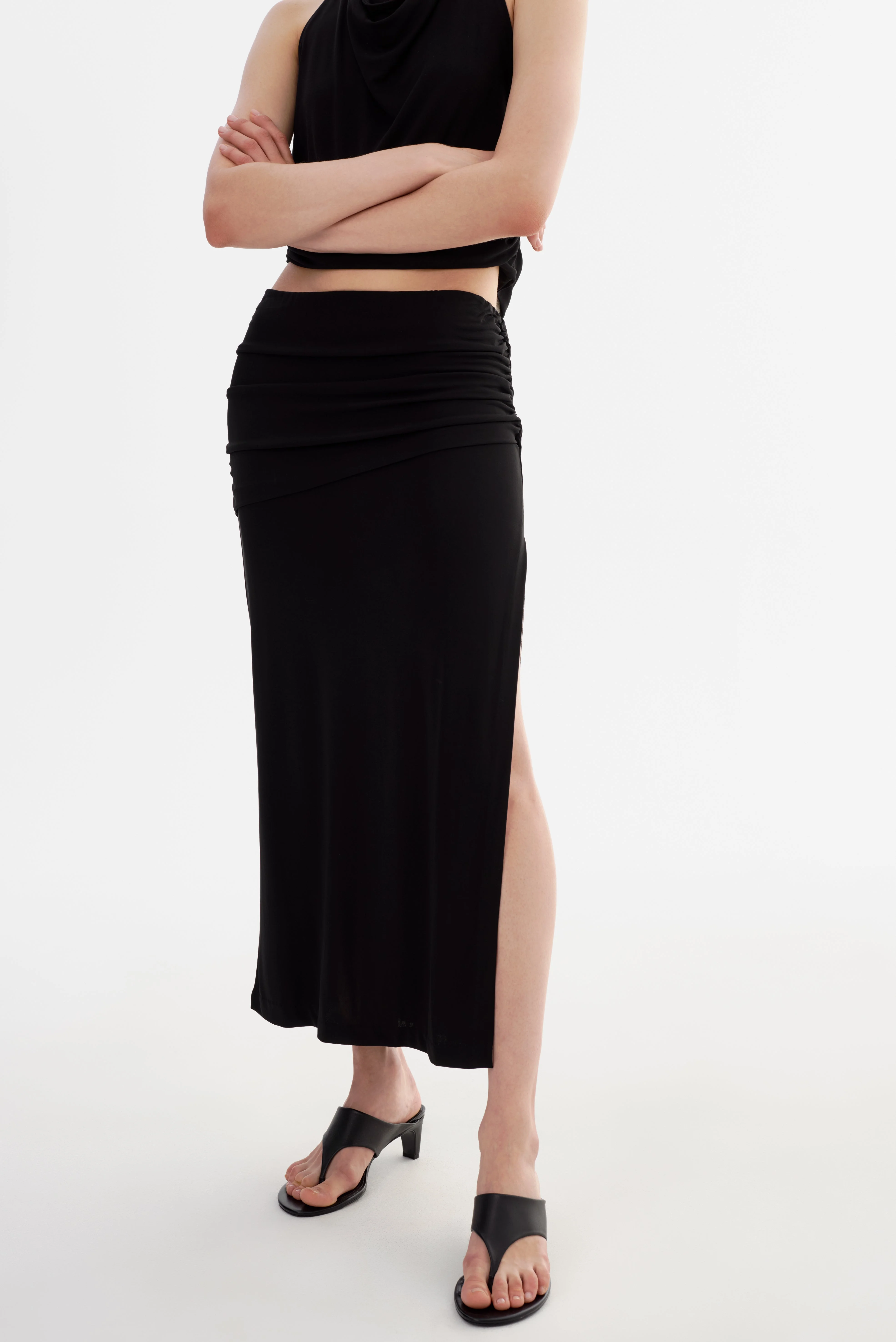 LILOU | Midi Knit Skirt - 1