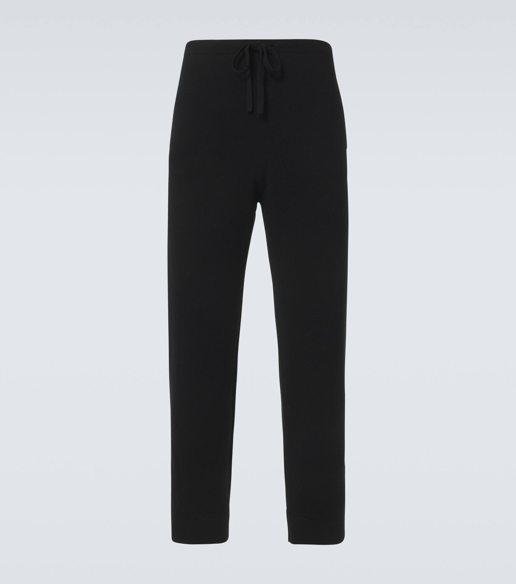 Knitted cashmere straight pants - 1