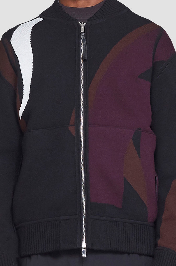 Reversible Knit Varsity Jacket - 10