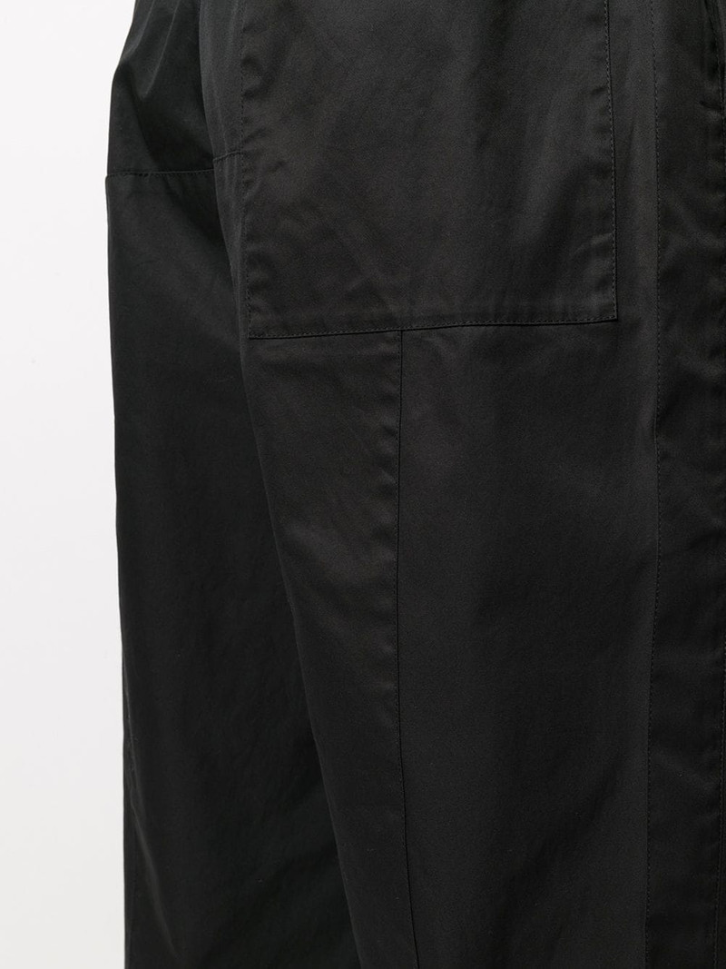 elasticated waist wide-leg trousers 5