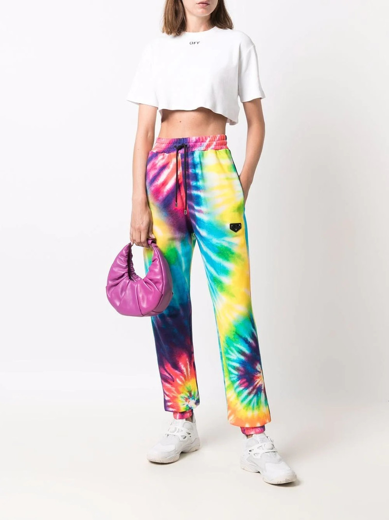 PHILIPP PLEIN tie dye print track pants outlook