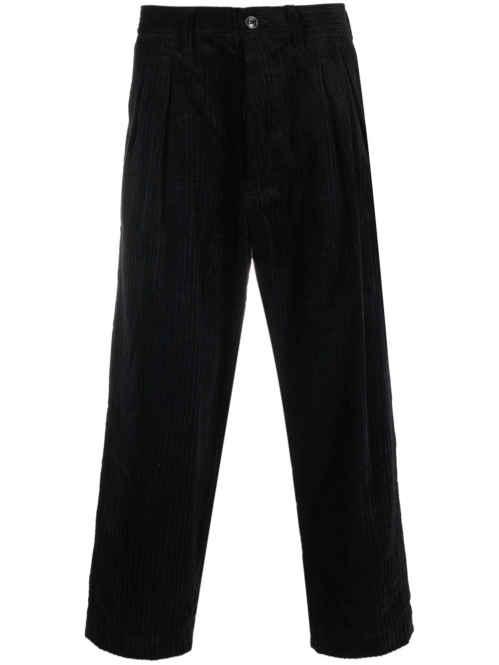 cropped corduroy trousers - 1