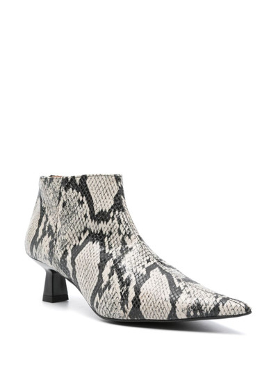 GANNI 50mm snake-print boots outlook