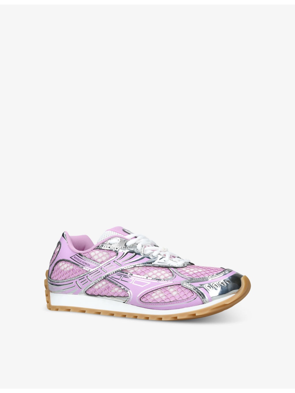 Orbit metallic-panel low-top woven trainers - 3