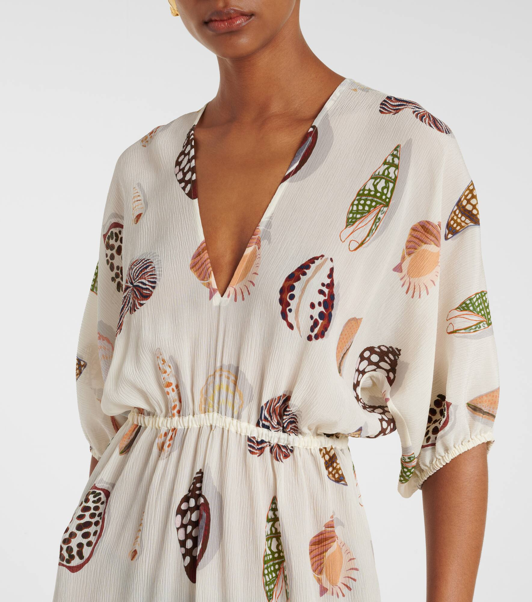 Coffea printed silk maxi dress - 4