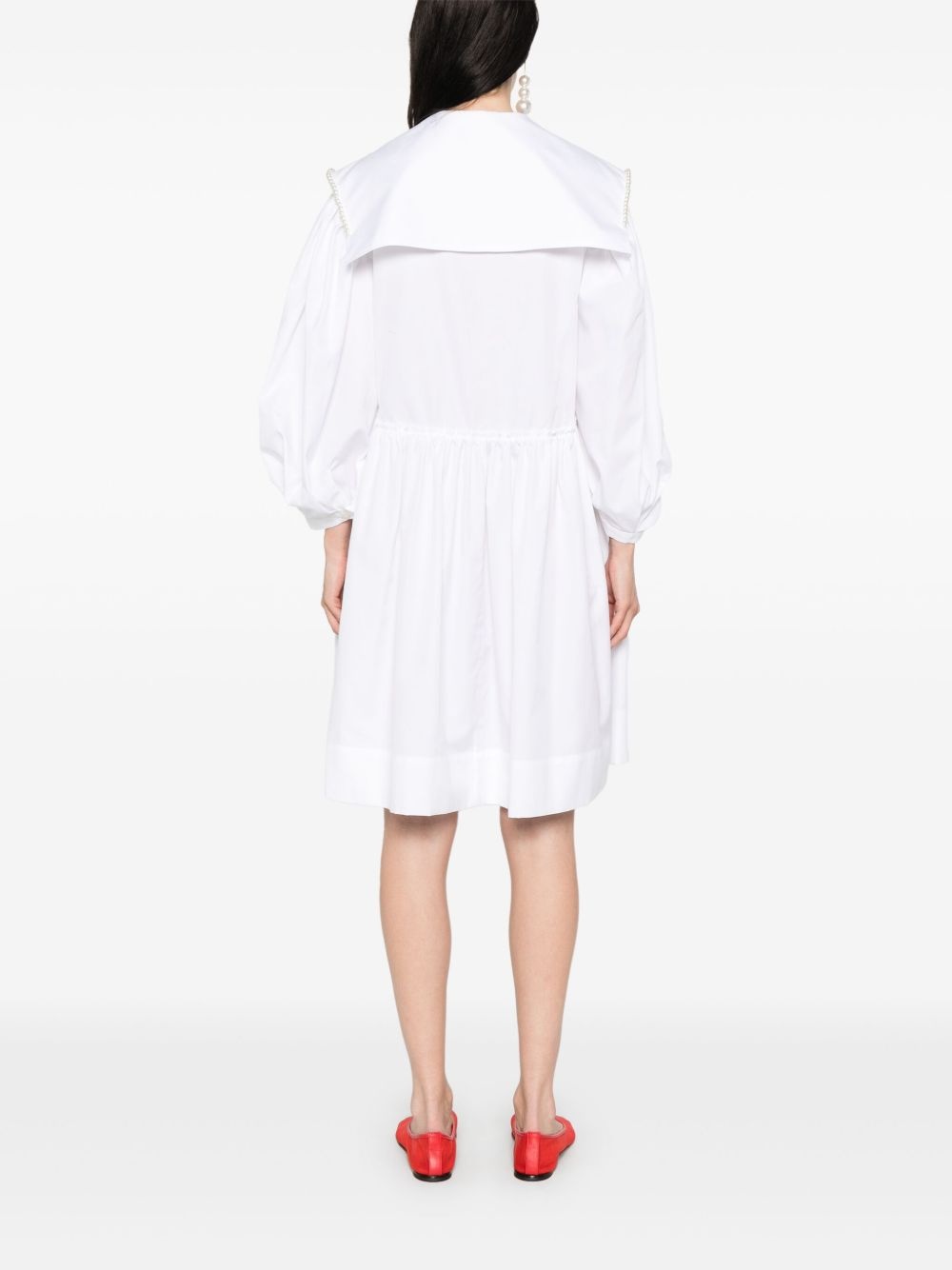 beaded sailor-collar mini dress - 4