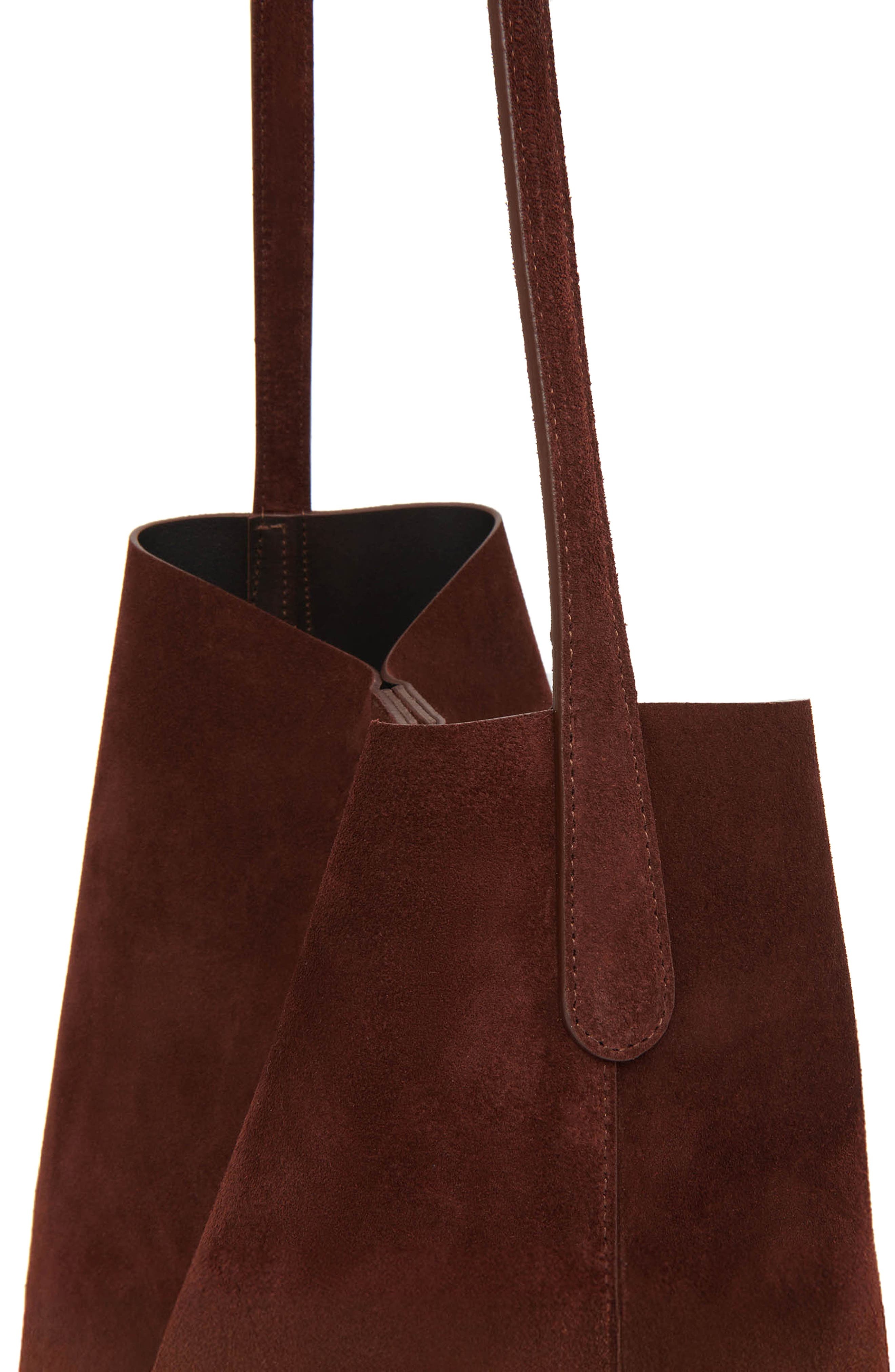 Mansur Gavriel Everyday Cabas Suede Hobo Bag in Chocolate at Nordstrom - 4