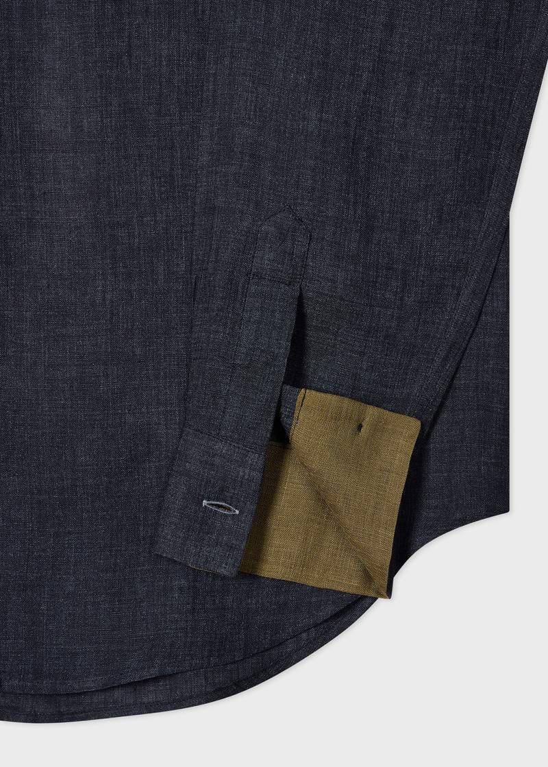 Paul Smith Navy Linen Shirt outlook