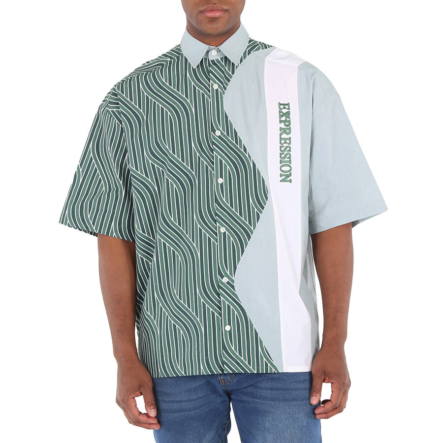 Ahluwalia Ahluwalia Men's Zig Zag Cotton Oversized Shirt